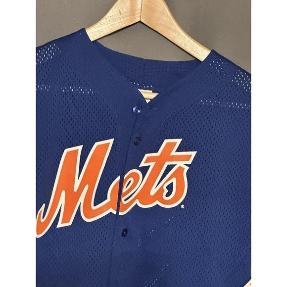 Majestic New York Mets Youth Baseball Jersey Blue Mike Piazza MLB 6541 METHY - Picture 2 of 14